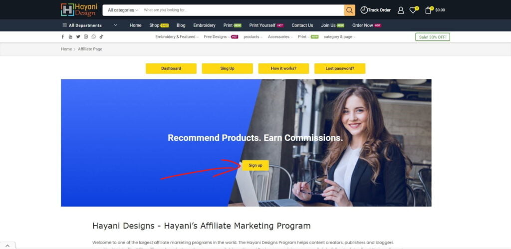 Affiliate Marketing Program | Hayani Designs