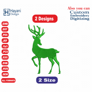 Deer  Embroidery Designs/2 Designs & 2 Size/ Machine Embroidery Designs/  Files Instant Download