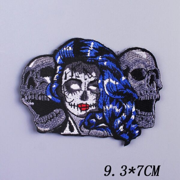  HARINI Morale Patch, 30 Pcs/Lot Embroidered Patches Ghost  Horror Skull Punk Biker Assorted Styles for Backpacks Clothes Patches Rock  Iron On Badge Stickers Applique Stripe (B) : Arts, Crafts & Sewing
