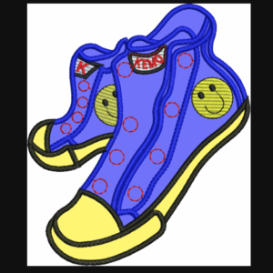 Free Smile Shoes Applique  Embroidery Design / Machine Embroidery Designs/ Files Instant Download