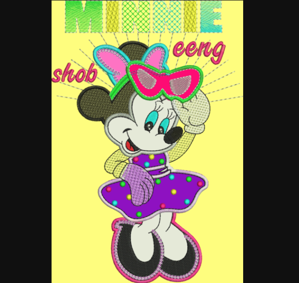 Free Mickey Mouse Applique and Sequin Embroidery Design / 13 