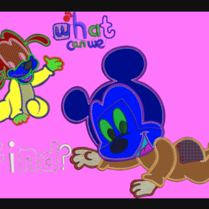 Free Mickey Mouse Applique and Sequin Embroidery Design / 8