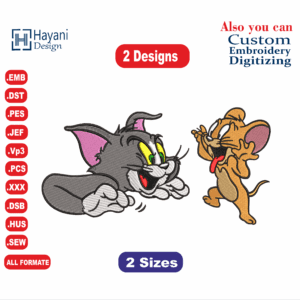 Tom and Jerry  Embroidery Designs/2 Designs & 2 Size/Anime Embroidery Designs/ Machine Embroidery Designs/  Files Instant Download