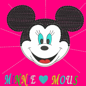 Free Mickey Mouse Applique and Sequins Embroidery Design /4 Machine Embroidery Designs/ Files Instant Download