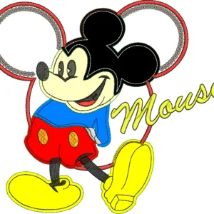 Free Mickey Mouse Applique and Sequin Embroidery Design 11 