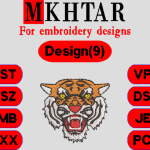Logo in the shape of a tiger/Love Embroidery Designs/Files Instant Download