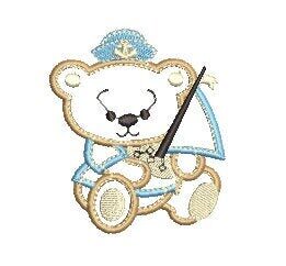 Captain bear Free Embroidery Design