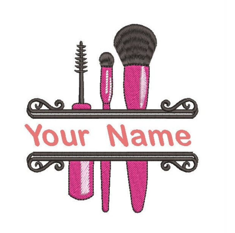 MakeUp Embroidery Designs, Lipstick MakeUp Embroidery File,machine