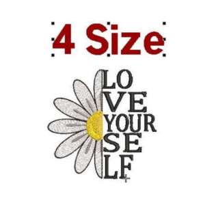 Daisy embroidery designs, Love embroidery design machine, floral embroidery pattern, file instant download, towel embroidery design