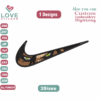 Anime Ataka titan Eren Nike Embroidery Designs