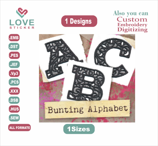 Letters and numbers Embroidery Designs
