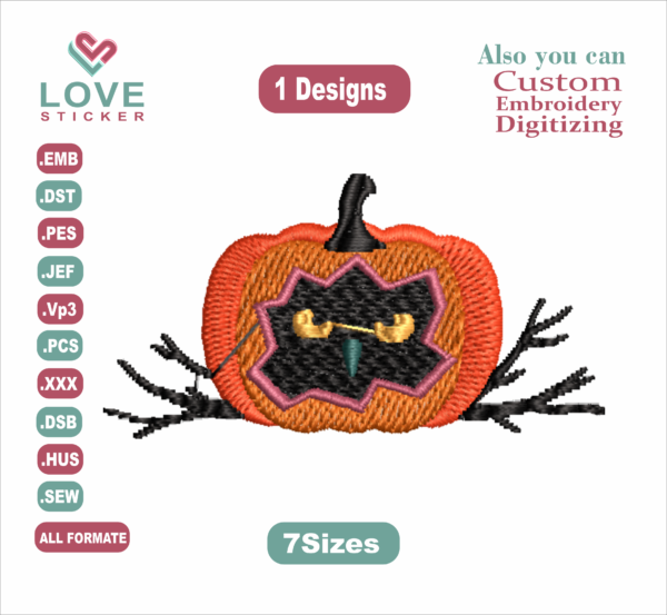 Free Halloween Pumpkin Embroidery Designs