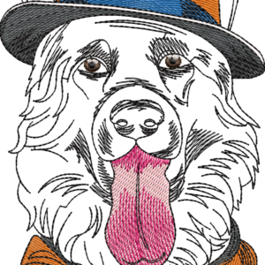 Dog Embroidery Designs/1 Designs & 1 Size/ Animal Machine Embroidery Designs/ Files Instant Download