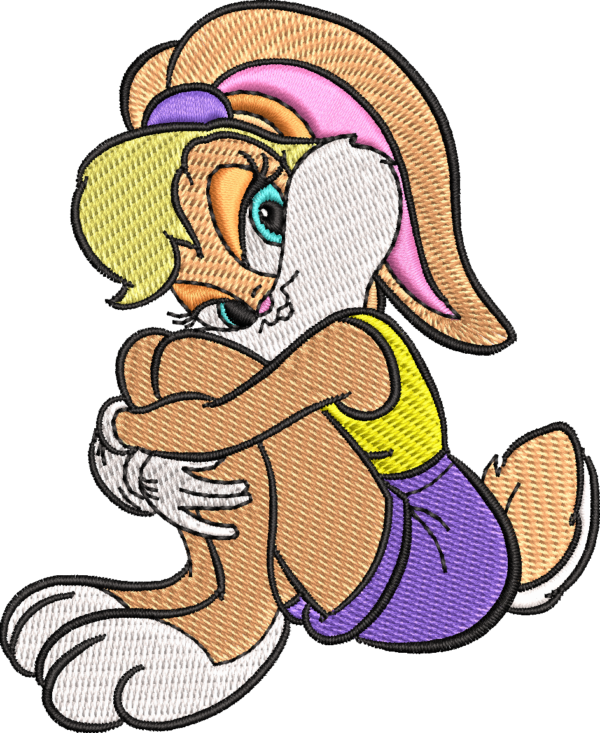 Anime Bugs Bunny & Lola Bunny Embroidery Designs/1 Designs & 1 Size/Anime Valentine's Day Machine Embroidery Designs/ Files Instant Download