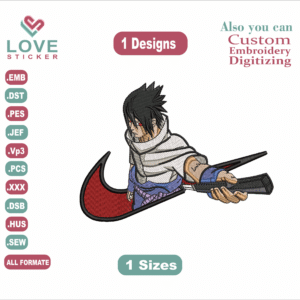 Anime Sasuke nike Embroidery Designs/1 Designs & 1 Size/Sasuke nike Anime Machine Embroidery Designs/ Files Instant Download