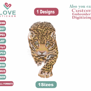 Anime Majestic Jaguar Embroidery Designs/1 Designs & 1 Size Tiger Anime Machine Embroidery Designs/ Files Instant Download