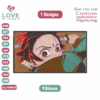 Anime Naruto gaara Embroidery Designs