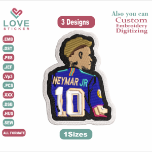 Neymar Embroidery Designs