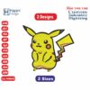 Pikachu Embroidery Designs/2 Designs & 2 Size/ Pokemon Anine Machine Embroidery Designs/ Files Instant Download