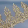 Luxury Gold Lace Trim with Sequins Embroidery Cording