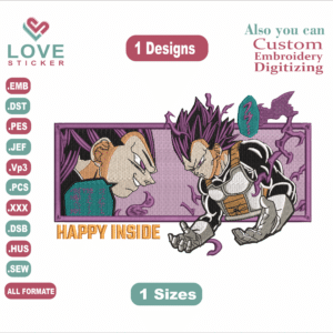 Anime VEGETA Embroidery Designs/1 Designs & 1 Size/VEGETA Anime Machine Embroidery Designs/ Files Instant Download