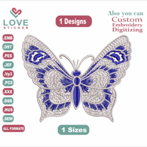 Butterfly Embroidery Designs/1 Designs & 1 Size/butterfly Anime Machine Embroidery Designs/ Files Instant Download