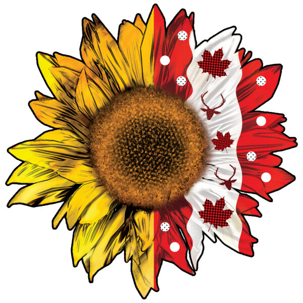 Canada Day Sublimation Sunflowers