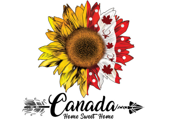 Canada Day Sublimation Sunflowers