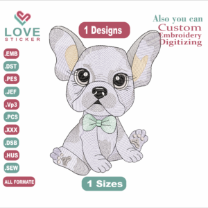 Dog perri Embroidery Designs/1 Designs & 1 Size/dog perri Animal Machine Embroidery Designs/ Files Instant Download