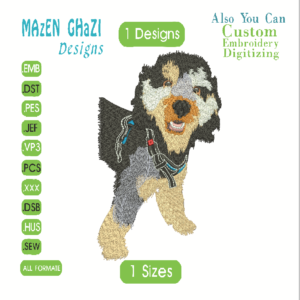 Dog Embroidery Designs/1 Designs & 1 Size/ Machine Embroidery Designs/ Files Instant Download