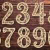 Decorative Number Cutting Template CDR, SVG,EPS Natural dxf files,Wall Art Dxf, Laser Cut Files, Silhouettes