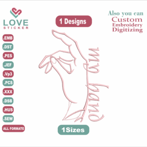 Valentine's Daymy heart Embroidery Designs/1 Designs & 1 Size/ Valentine's Leinwandbildmy heart Machine Embroidery Designs/ Files Instant Download