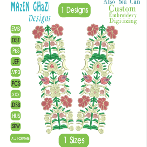 Blouse Embroidery Designs/1 Designs & 1 Size/ Machine Embroidery Designs/ Files Instant Download