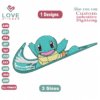Anime Pokemon Squirtle Nike Embroidery Designs