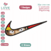Anime One Piece Luffy Nike Luffy Embroidery Designs