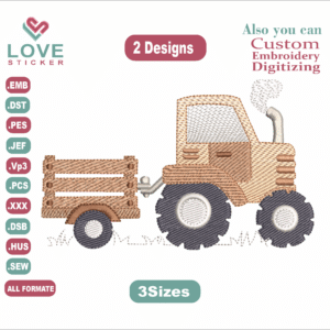 Tractor Baby Embroidery Designs/2 Designs &3Size/ Tractor BABY Machine Embroidery Designs/ Files Instant Download