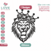 King Lion logo Embroidery Designs