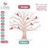 Tree snow Embroidery Designs