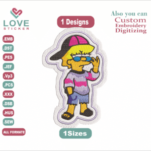 Simpsons Embroidery Designs/1 Designs &1 Size/ Simpsons Machine Embroidery Designs/ Files Instant Download
