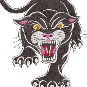 Dangerous panther Embroidery Designs