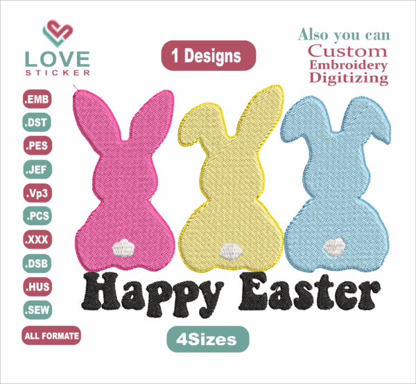 Happy Easter Embroidery Designs