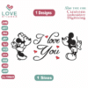 I love you Embroidery Designs