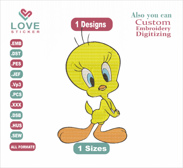 Tweety Embroidery Designs Disney embroidery designs