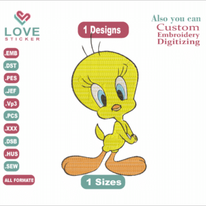 Tweety Embroidery Designs/1 Designs &1 Size/ Tweety Machine Embroidery Designs/ Files Instant Download