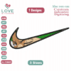Anime One Piece Zoro Nike Embroidery Designs
