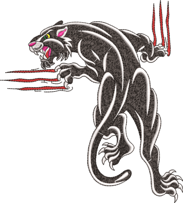 Ruthless Panther Embroidery Designs