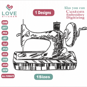 Sewing Machine Line Embroidery Designs/1 Designs &1 Size/Old Machine Embroidery Designs/ Files Instant Download