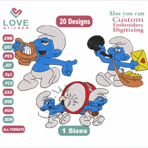 Smurfs Embroidery Designs