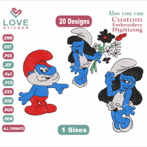 Smurfs Embroidery Designs/20 Designs &1 Size Smurfs Anime Machine Embroidery Designs/ Files Instant Download