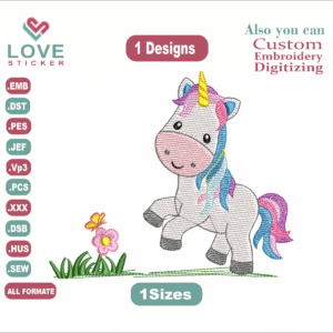 Free Unicornio Baby Embroidery Designs /1 Designs &1 Size/BABY Machine Embroidery Designs/ Files Instant Download